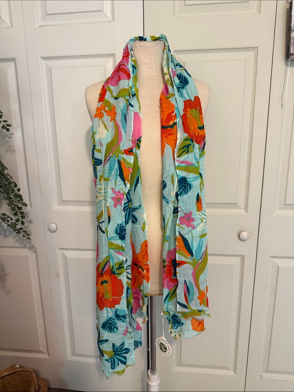 Spartina 449 Light Blue Floral Scarf -